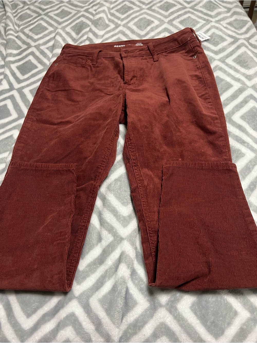 Old Navy Women's Rust Corduroy high rise skinny , size 10 petite